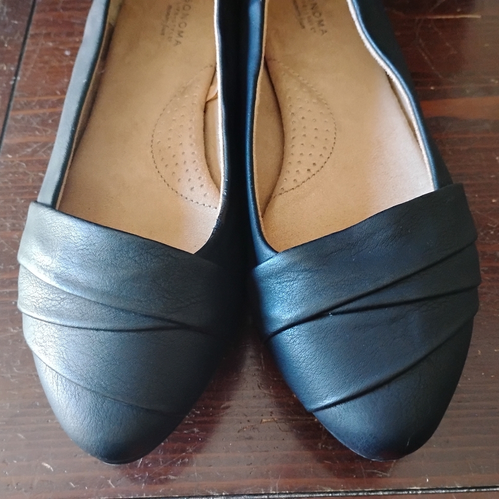 Like New Ladies 9w Sonoma Black Flats - Picture 8 of 10